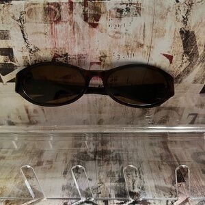 Michael Kors Dark Brown/Black Oval Sunglasses with prescription lenses